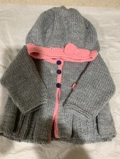 Hand knitted grey for sale  Shipping to Ireland