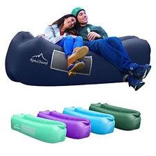  Espreguiçadeira inflável - Melhor sofá espreguiçadeira de ar para acampamento, caminhadas - Azul marinho ideal comprar usado  Enviando para Brazil