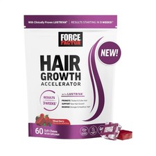 Force Factor acelerador de crescimento capilar mastiga macia, vitaminas para crescimento capilar feminino, usado comprar usado  Enviando para Brazil