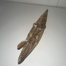 Antigo modelo de caiaque/rema esquimó Inuit autêntico feito com pele de selo e madeira comprar usado  Enviando para Brazil