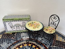 Conjunto de bistrô miniatura de jardim de fadas/casa de bonecas “Welcome To My Garden” mosaico  comprar usado  Enviando para Brazil