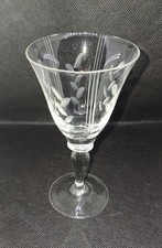 Vintage etched cordial for sale  LEICESTER