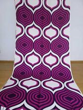 Tecido de cortina vintage por metro/branco roxo Pop Art meados do século 60 anos 70 comprar usado  Enviando para Brazil