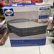 Colchão de ar Sealy Alwayzaire resistente acolchoado topper com cabeceira caixa aberta comprar usado  Enviando para Brazil
