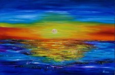 Original beach abstract for sale  CRAWLEY