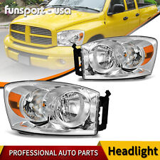 Usado, Conjunto de faróis cromados âmbar para 2006-2008 Dodge Ram 1500 2006-2009 Ram 2500 3500 comprar usado  Enviando para Brazil