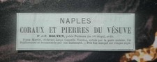 1876 corals vesuvius d'occasion  Expédié en Belgium
