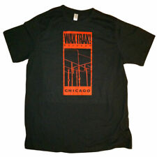 WAX TRAX! CAMISA LOGOTIPO FIO-VERMELHA Industrial, Frente 242, FLA, Ministério, TKK, EBM comprar usado  Enviando para Brazil