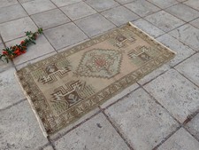 Usado, Tapete Vintage | Antigo Pequeno de Lã Fazenda Anatólia Feito à Mão Turco 1,8x3,4 pés comprar usado Usado, Tapete Vintage | Antigo Pequeno de Lã Fazenda Anatólia Feito à Mão Turco 1,8x3,4 pés comprar usado  Enviando para Brazil