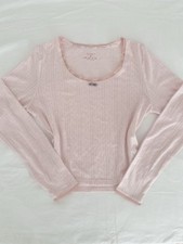blusa coquete lolita manga longa rosa renda rosa flor pointelle fofa ano 2000 ♡ comprar usado  Enviando para Brazil