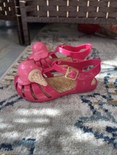 mini sandálias melissa meninas 8 rosa 3D cone de sorvete derretido geleias impermeáveis comprar usado  Enviando para Brazil