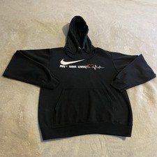 Moletom pulôver Nike Swoosh adulto pequeno preto logotipo salvar vidas comprar usado  Enviando para Brazil