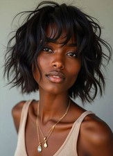 Perucas onduladas pretas curtas Bob com franjas 13x4 frente de renda 100% cabelo humano comprar usado Perucas onduladas pretas curtas Bob com franjas 13x4 frente de renda 100% cabelo humano comprar usado  Enviando para Brazil