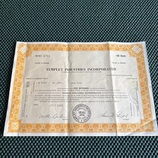 Original stock certificate for sale  Redwood City
