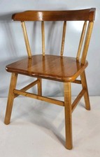 Usado, Cadeira infantil vintage de madeira clara arredondada traseira fazenda campo decoração para casa 21"H comprar usado  Enviando para Brazil