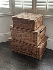hamper wicker laundry basket for sale  LONDON