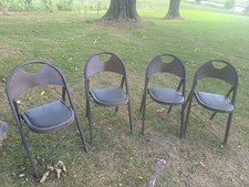 4 black folding chairs for sale 4 black folding chairs for sale Marine
