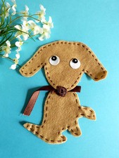 Usado, 175# Adorável Aplicação "Cachorro Pequeno" Fita de Feltro Flor Ruim comprar usado  Enviando para Brazil