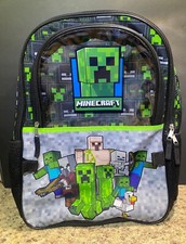 Mochila para laptop Minecraft Creeper meninos 17” vinil janela livro bolsa tote escolar comprar usado  Enviando para Brazil