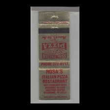 Matchbook cover pizza for sale  Raymond