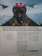 10/1991 PUB THOMSON CSF PILOT HELMET ULMER MIRAGE 2000 ELECTRONICS ORIGINAL AD comprar usado  Enviando para Brazil