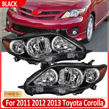 Usado, 2X Faróis Fit 2011 2012 2013 Toyota Corolla Preto Carcaça Faróis LH&RH comprar usado  Enviando para Brazil