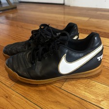 Tênis Nike Tiempo Rio 3 IC 4 juvenil preto goma futebol indoor gramado futsal comprar usado  Enviando para Brazil