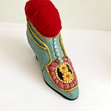 Antigo PINCUSHION Anel Exibição Miniatura Bota Sapato Chinelo Estatuetas Colecionáveis comprar usado  Enviando para Brazil