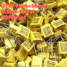 20Pcs 0.01uf-0.47uf 10NF-470NF 275VAC 275V 10MM X2 Capacitor Película de polipropileno comprar usado  Enviando para Brazil