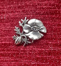 Unusual pewter popppy for sale  LEICESTER