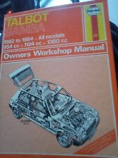 Haynes manual talbot for sale  KING'S LYNN
