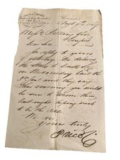 1859 handwritten letter for sale  NEWTOWN