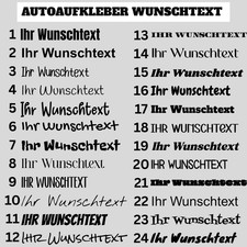 Wunschtext aufkleber auto gebraucht kaufen  Schmallenberg