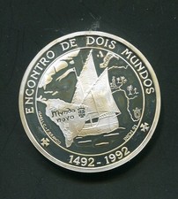 tu_bazar    PORTUGAL 1000 ESCUDOS  PLATA 1992  ENCUENTRO  DOS MUNDOS PROOF comprar usado  Enviando para Brazil
