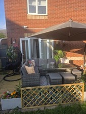 Grey rattan outdoor for sale  LEICESTER