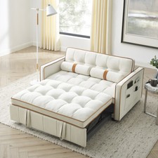 Wysuwana sofa do spania Łóżko 2-osobowa Loveseaats Sofa Kanapa do biura Salonu US na sprzedaż  Wysyłka do Poland