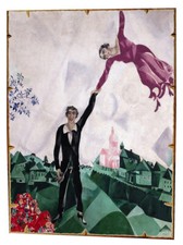 Chagall passeggiata stampa usato  Napoli