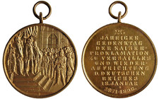 Używany, Rzesza Niemiecka, medal Wilhelma II, 25 lat cesarskiej proklamacji Wersalu na sprzedaż  PL