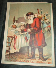 Sabonete estrela cartão antigo 7 1/2 x 5 1/2 polegadas Papai Noel com brinquedos e crianças comprar usado  Enviando para Brazil