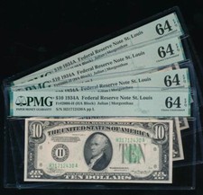 AC $10 1934A Saint Louis PMG 64 EPQ Fr 2006-H (preço para um), usado comprar usado  Enviando para Brazil