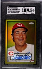 2021 Topps Chrome Platinum Anniv Johnny Bench Gold Auto #/50 SGC 9.5 / Auto 10 comprar usado  Enviando para Brazil