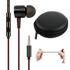 Pistón Negro In-Ear Auriculares Auriculares Auriculares con Estuche Rígido para Xiaomi LG HTC segunda mano  Embacar hacia Argentina