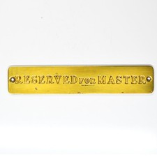 Reserved master brass for sale  Crystal Lake