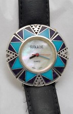 Surrisi Sterling 925 Inlay Turquesa Onyx Case relógio mostrador esfregão fivela correspondente comprar usado  Enviando para Brazil