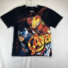 Camiseta Marvel Avengers infantil juvenil M preta AOP Homem de Ferro Capitão América Hulk comprar usado  Enviando para Brazil