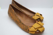 Novo Corso Como Sapatilhas de Balé Estampa de Cobra Marrom Laranja Amarelo Laço Tamanho 8 UE 38.5 comprar usado  Enviando para Brazil