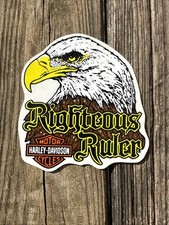 Adesivo anos 90 Harley Davidson Régua Justa Águia Adesivo Decalque Motocicletas Raro Antigo 5” comprar usado  Enviando para Brazil