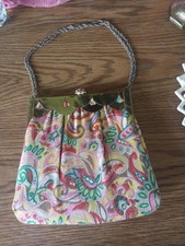 Bolsa/moeda vintage HL Harry Levine EUA bolsa metálica ornamentada cintilante década de 1950 comprar usado  Enviando para Brazil
