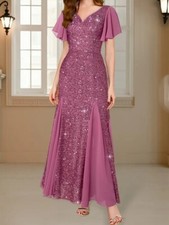 Purple sequin elegant for sale  DAGENHAM