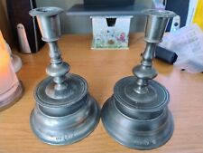 Pair vintage pewter for sale  TIVERTON